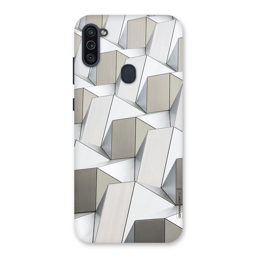 White Abstract Art Back Case for Galaxy M11