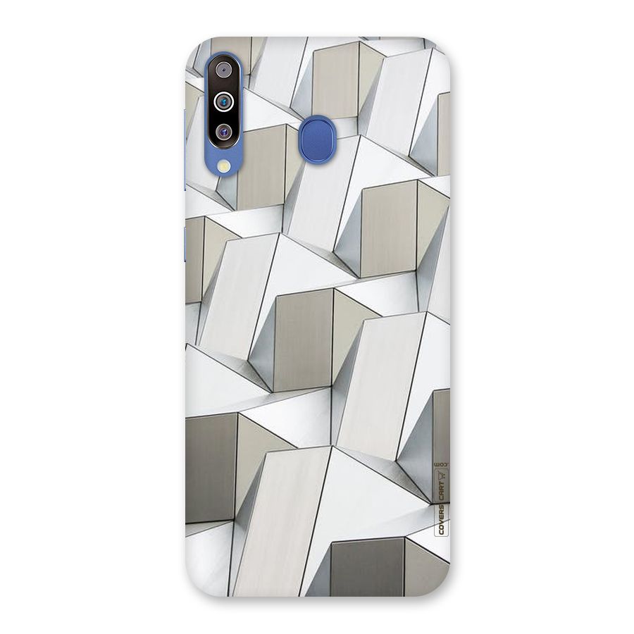 White Abstract Art Back Case for Galaxy M30