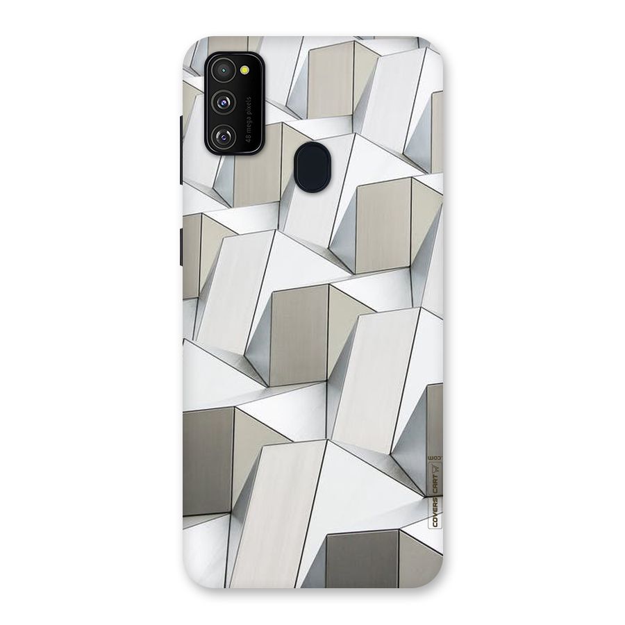 White Abstract Art Back Case for Galaxy M30s