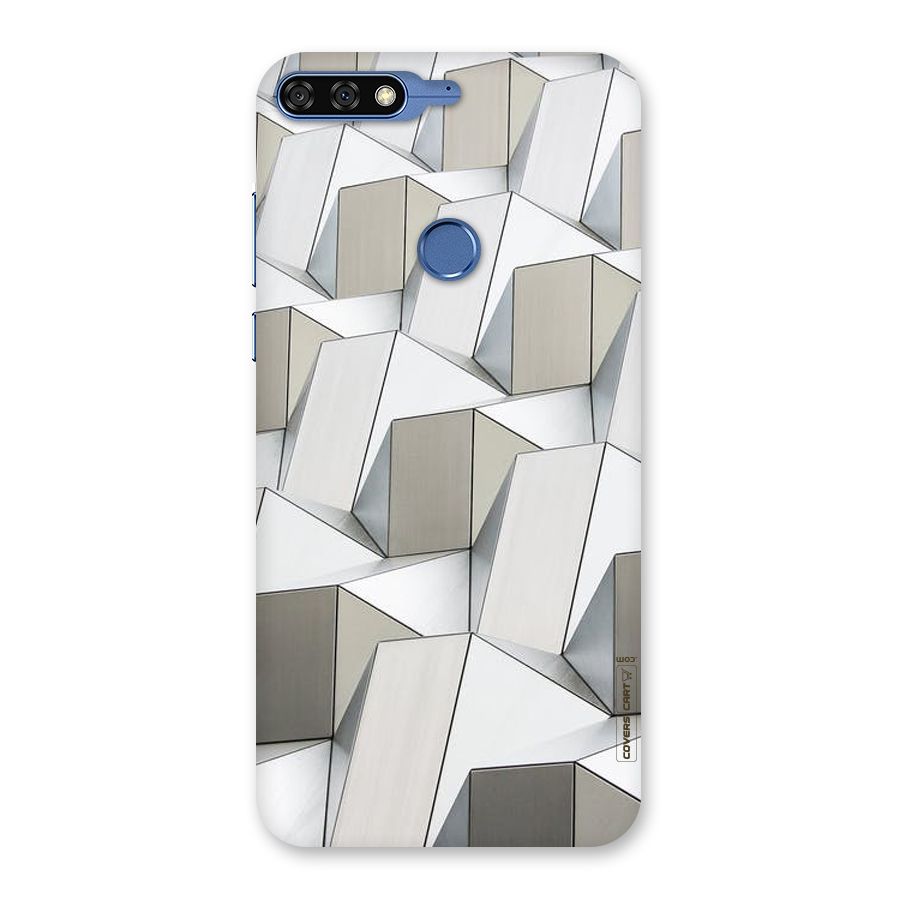 White Abstract Art Back Case for Honor 7C