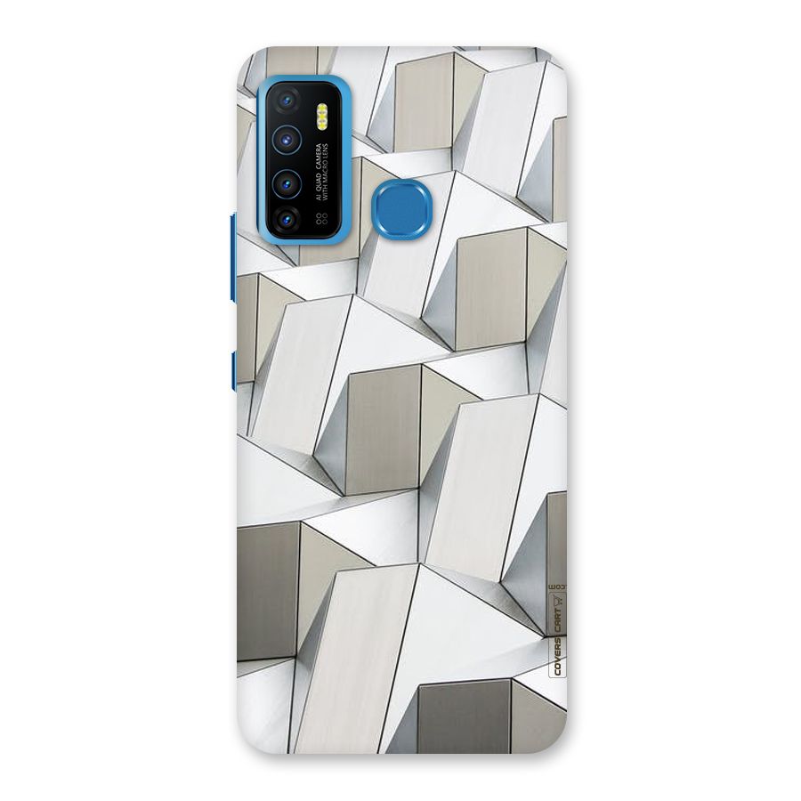 White Abstract Art Back Case for Infinix Hot 9