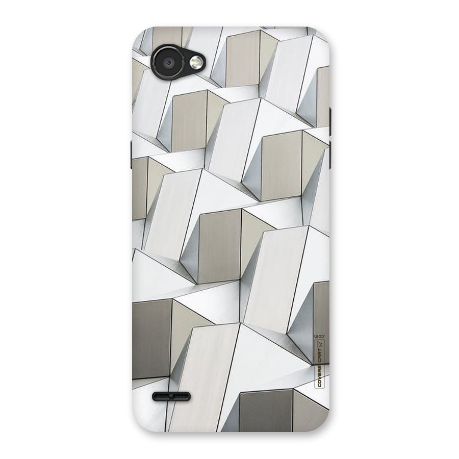 White Abstract Art Back Case for LG Q6