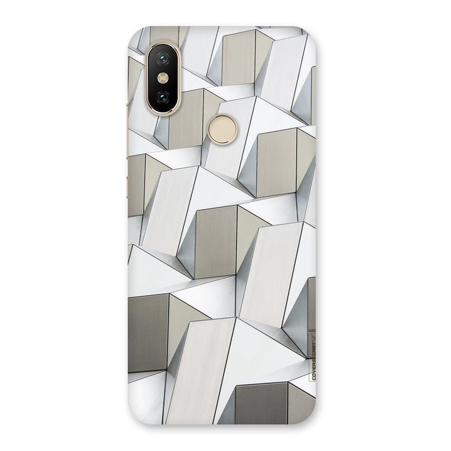 White Abstract Art Back Case for Mi A2