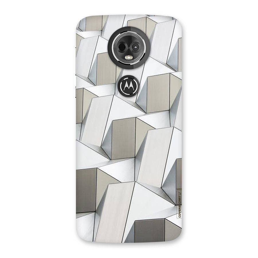 White Abstract Art Back Case for Moto E5 Plus