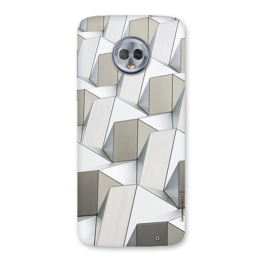 White Abstract Art Back Case for Moto G6 Plus