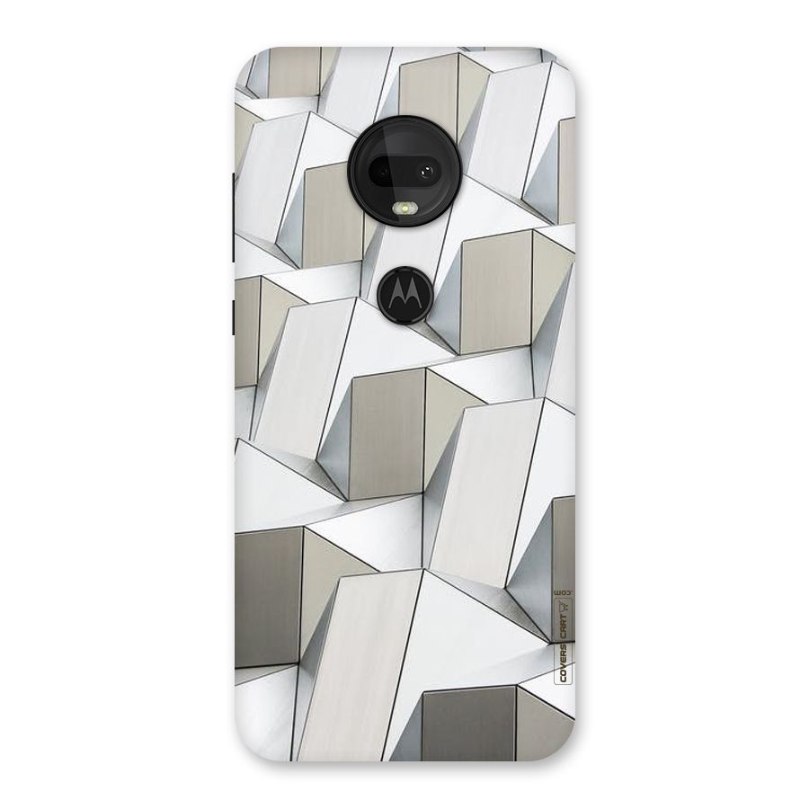 White Abstract Art Back Case for Moto G7