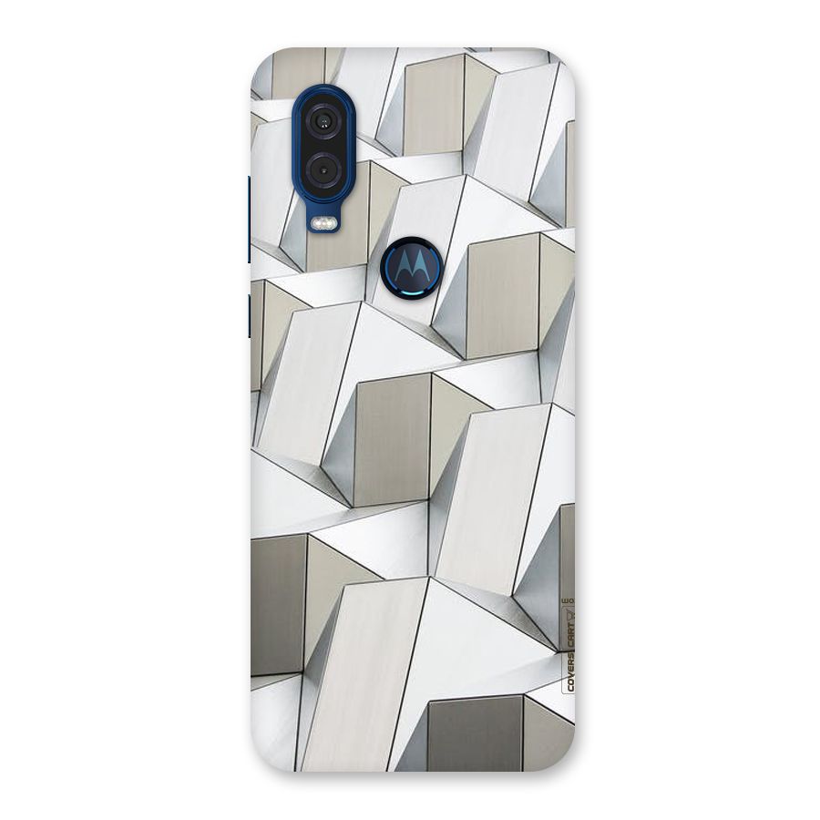 White Abstract Art Back Case for Motorola One Vision