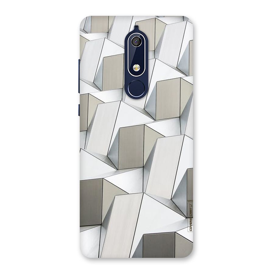 White Abstract Art Back Case for Nokia 5.1
