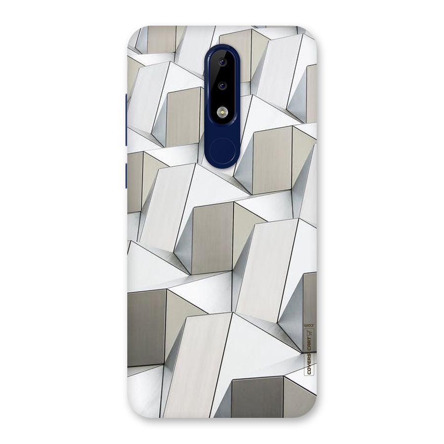 White Abstract Art Back Case for Nokia 5.1 Plus