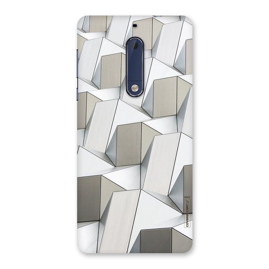 White Abstract Art Back Case for Nokia 5