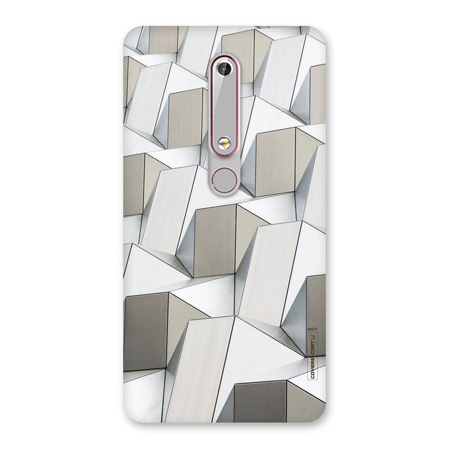 White Abstract Art Back Case for Nokia 6.1