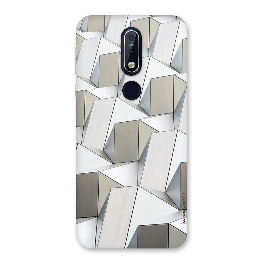 White Abstract Art Back Case for Nokia 7.1