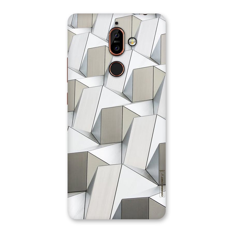 White Abstract Art Back Case for Nokia 7 Plus