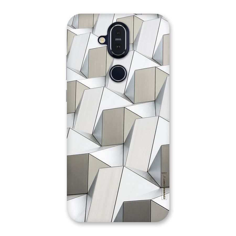 White Abstract Art Back Case for Nokia 8.1