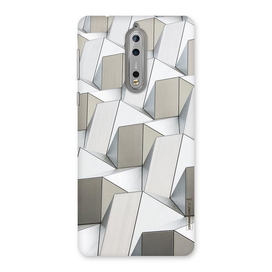 White Abstract Art Back Case for Nokia 8