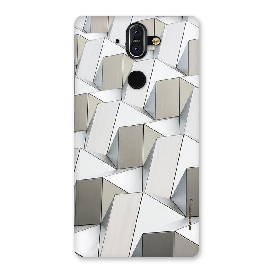 White Abstract Art Back Case for Nokia 8 Sirocco