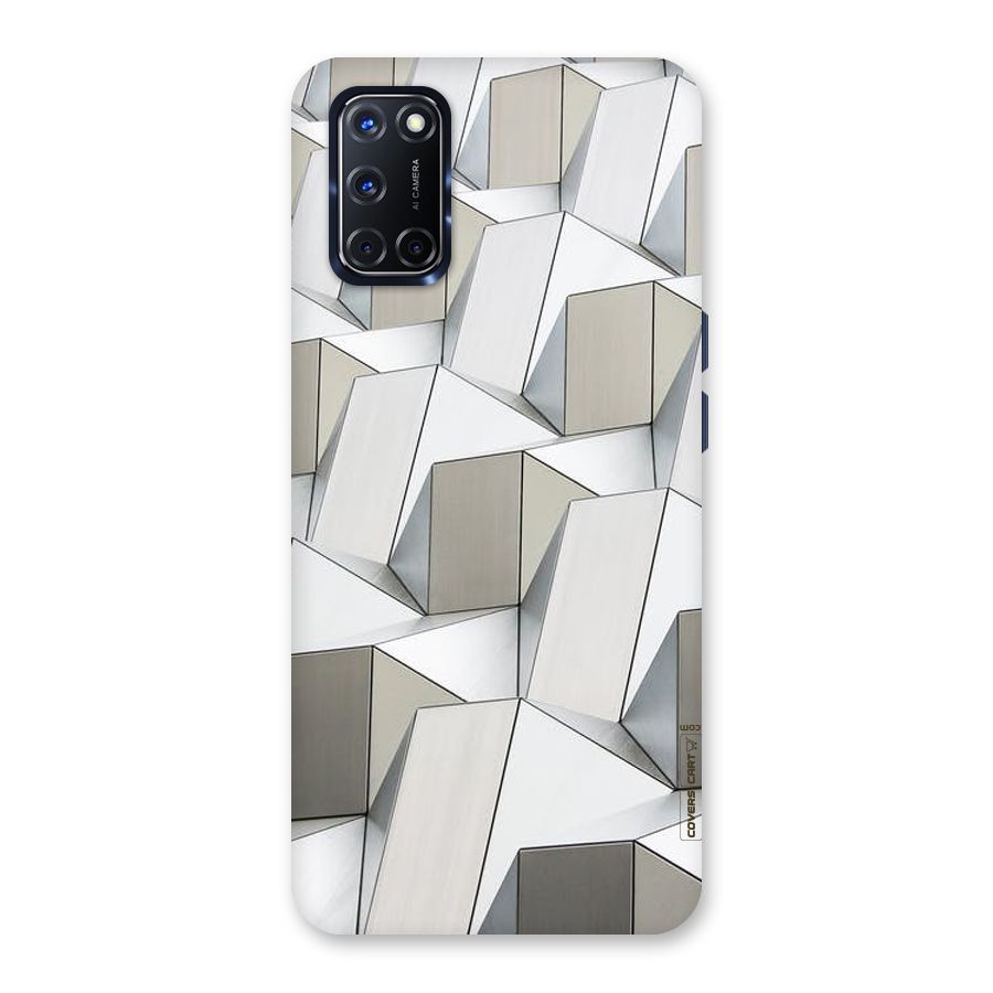White Abstract Art Back Case for Oppo A52