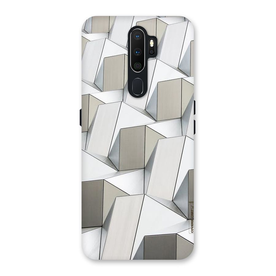 White Abstract Art Back Case for Oppo A5 (2020)