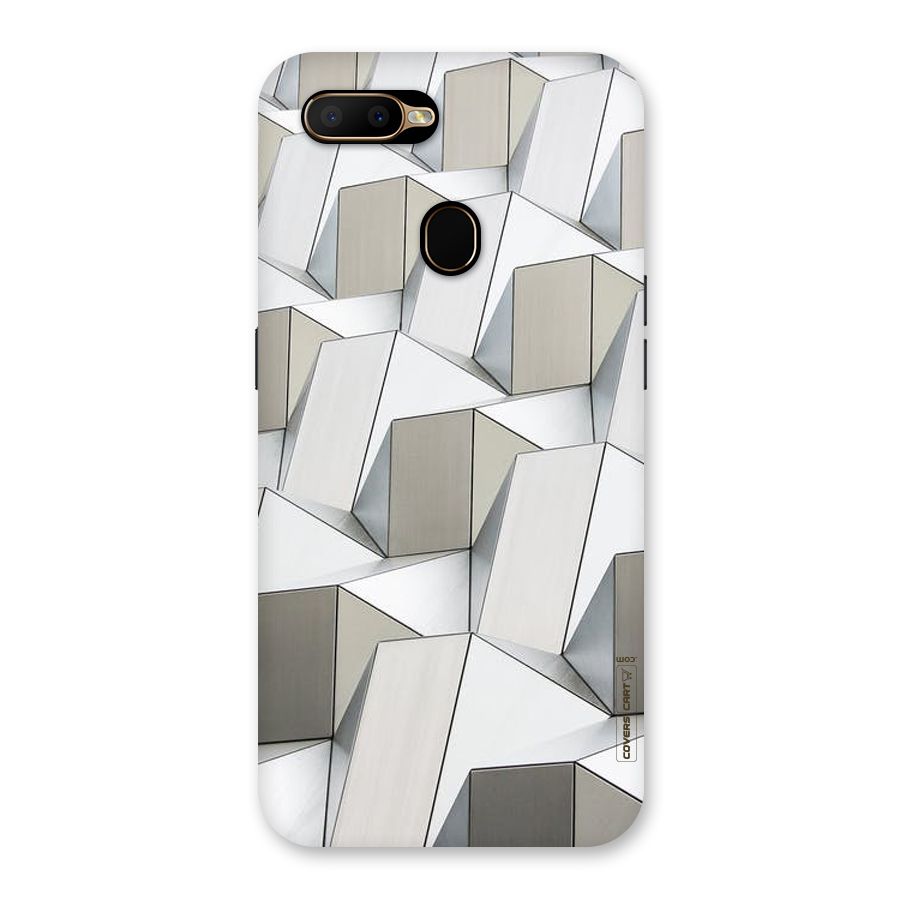 White Abstract Art Back Case for Oppo A5s