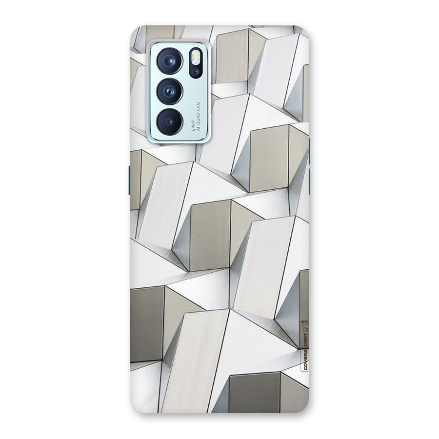 White Abstract Art Back Case for Oppo Reno6 Pro 5G