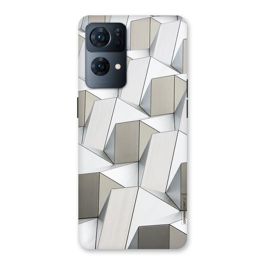 White Abstract Art Back Case for Oppo Reno7 Pro 5G