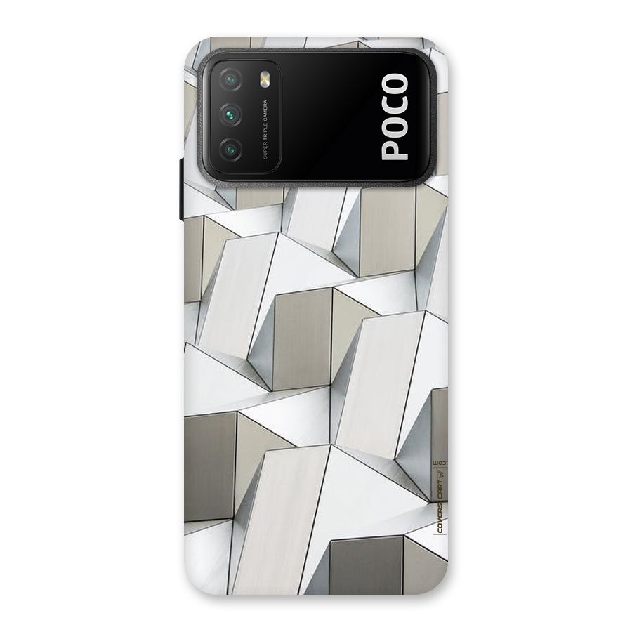 White Abstract Art Back Case for Poco M3