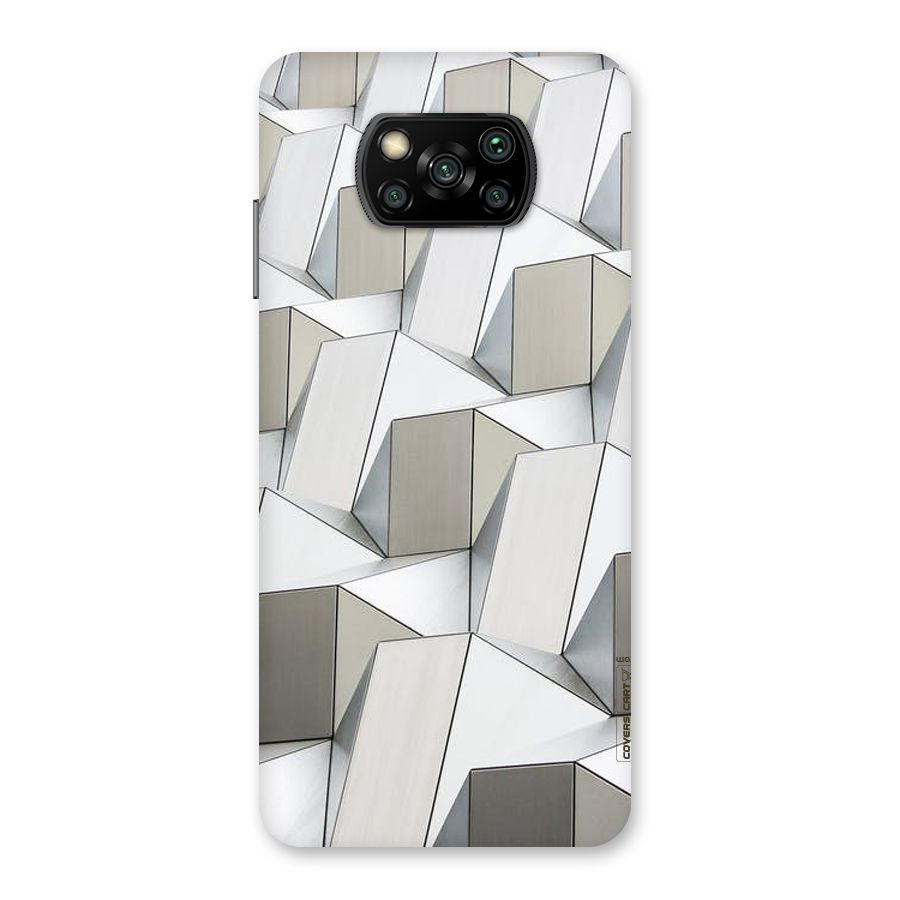White Abstract Art Back Case for Poco X3