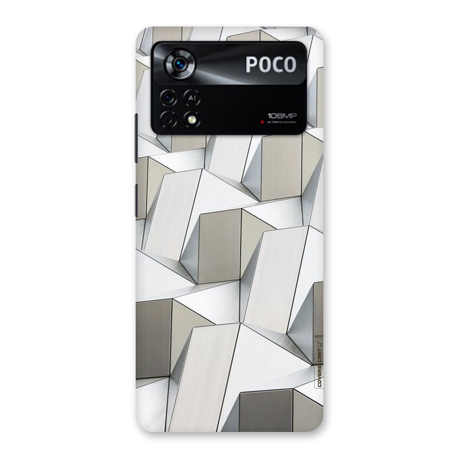 White Abstract Art Back Case for Poco X4 Pro 5G