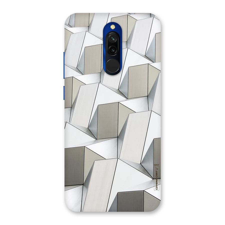 White Abstract Art Back Case for Redmi 8