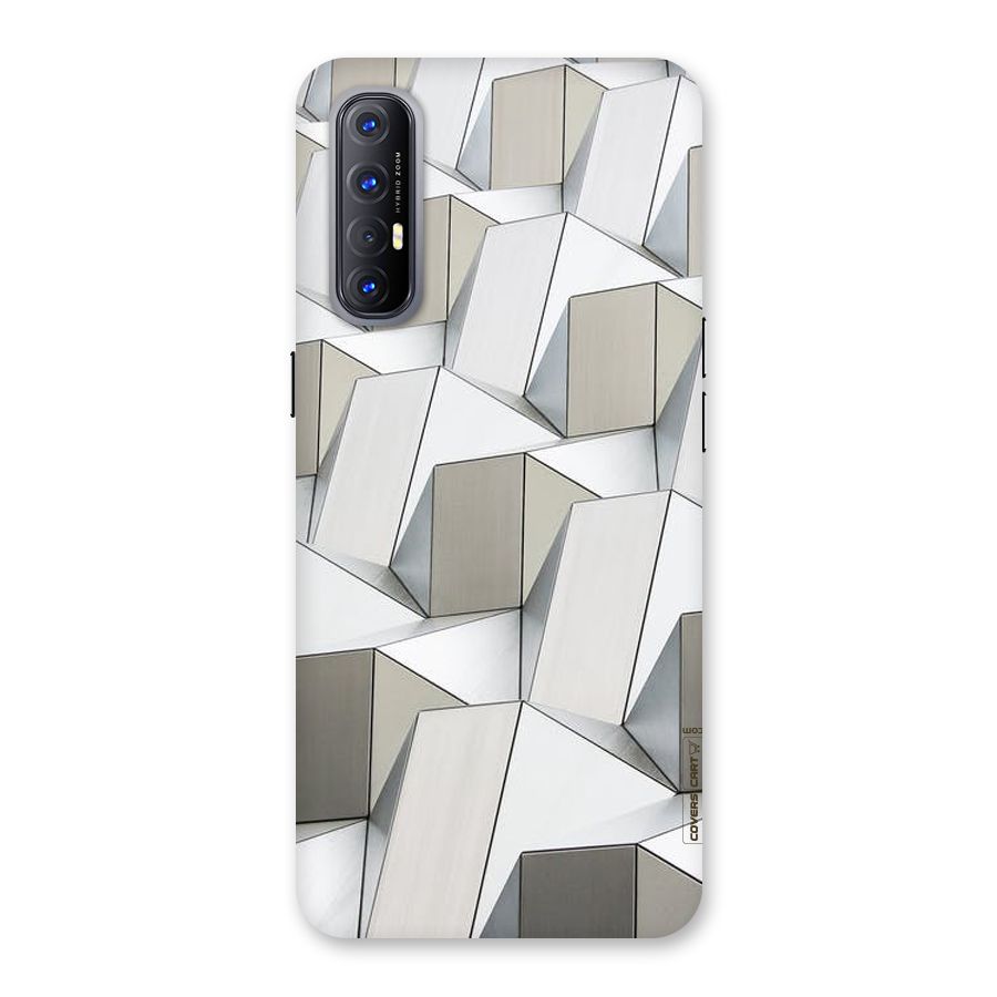 White Abstract Art Back Case for Reno3 Pro