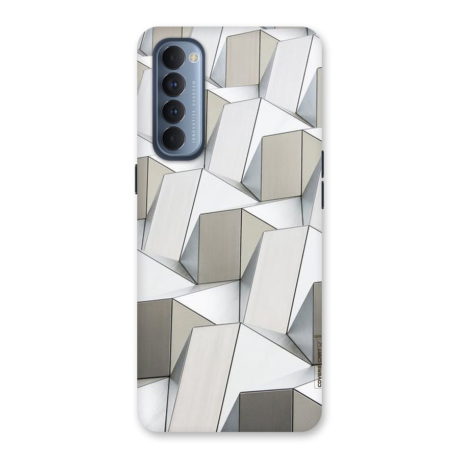 White Abstract Art Back Case for Reno4 Pro