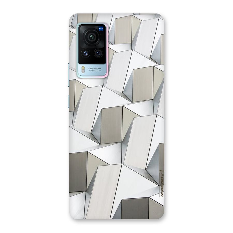 White Abstract Art Back Case for Vivo X60 Pro
