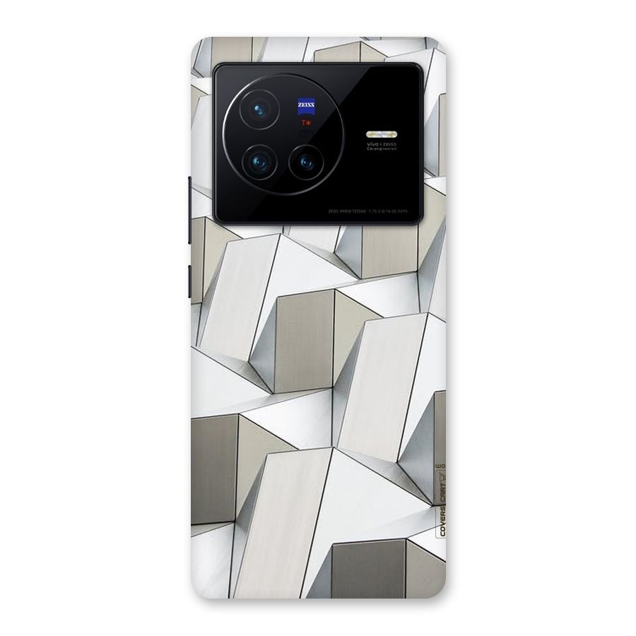 White Abstract Art Back Case for Vivo X80