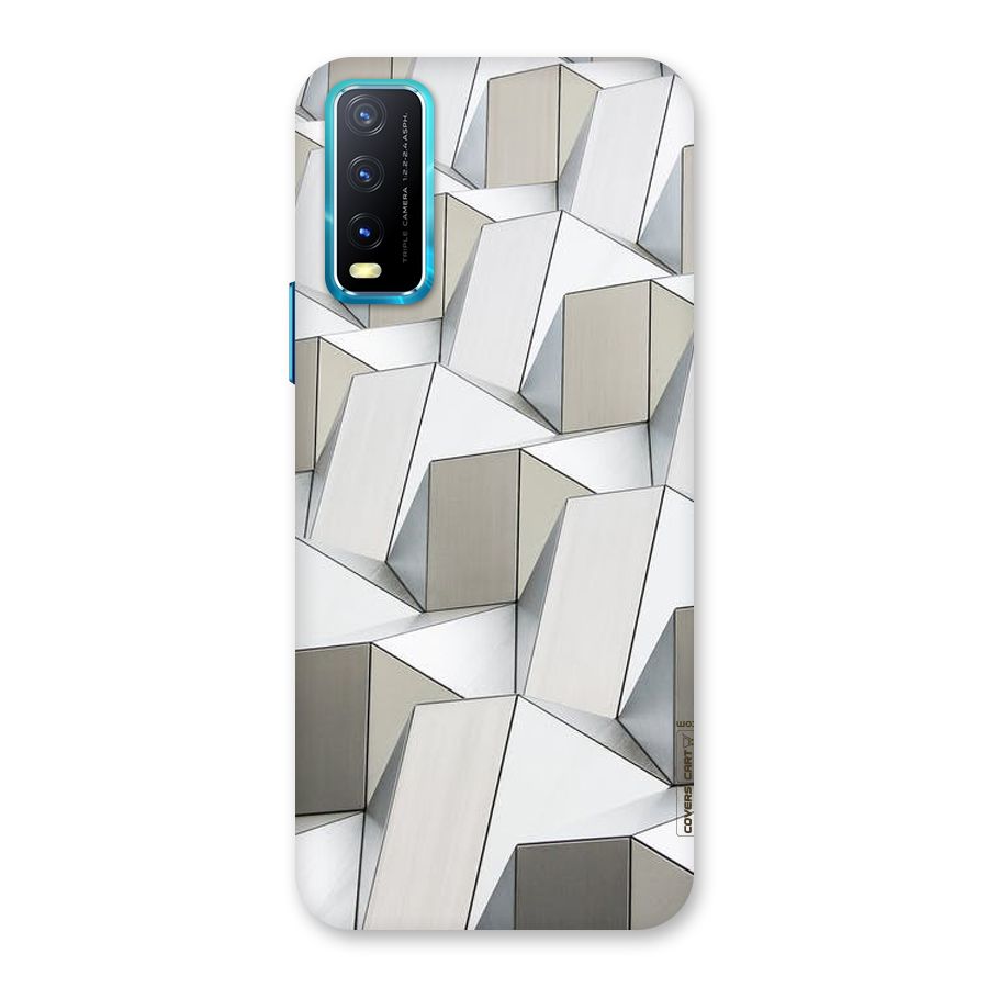White Abstract Art Back Case for Vivo Y20G