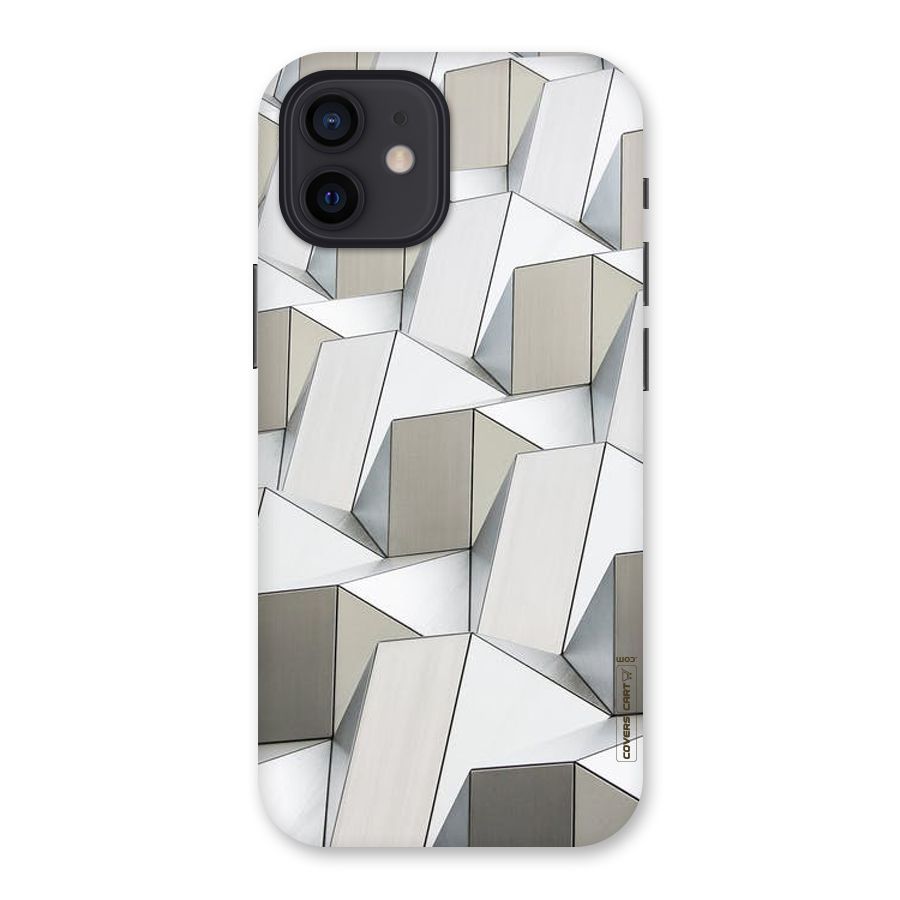 White Abstract Art Back Case for iPhone 12