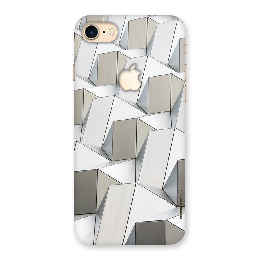 White Abstract Art Back Case for iPhone 7 Apple Cut