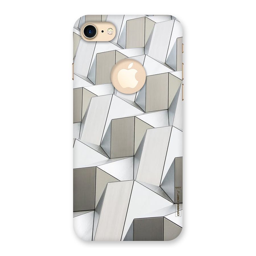 White Abstract Art Back Case for iPhone 7 Logo Cut