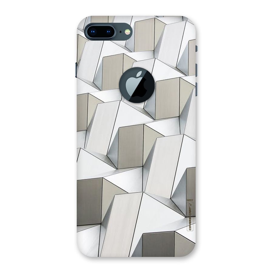 White Abstract Art Back Case for iPhone 7 Plus Logo Cut