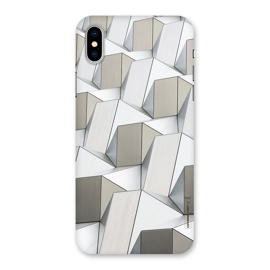 White Abstract Art Back Case for iPhone XS