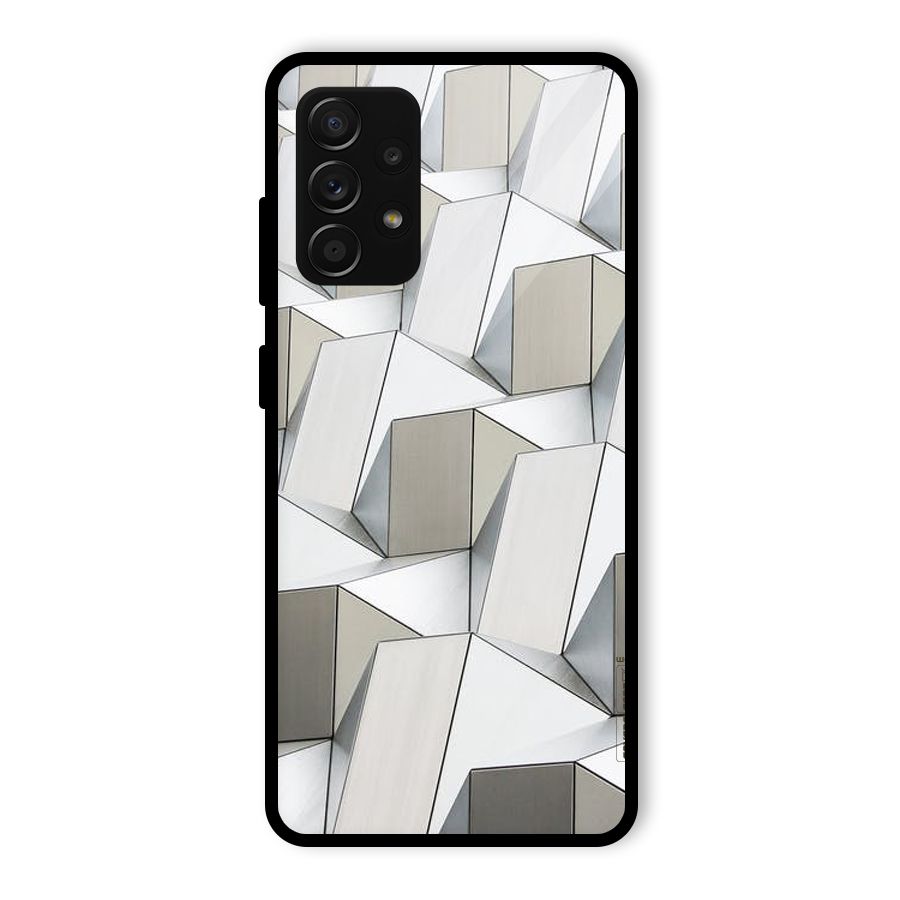 White Abstract Art Glass Back Case for Galaxy A53 5G