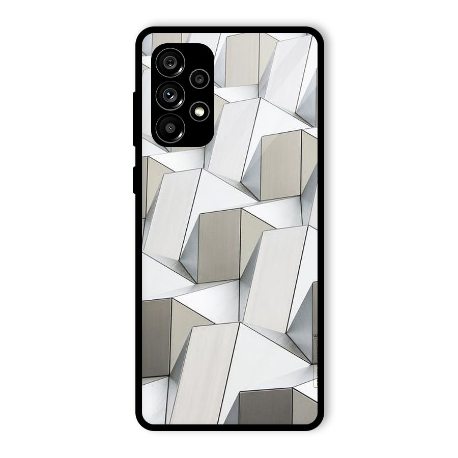 White Abstract Art Glass Back Case for Galaxy A73 5G