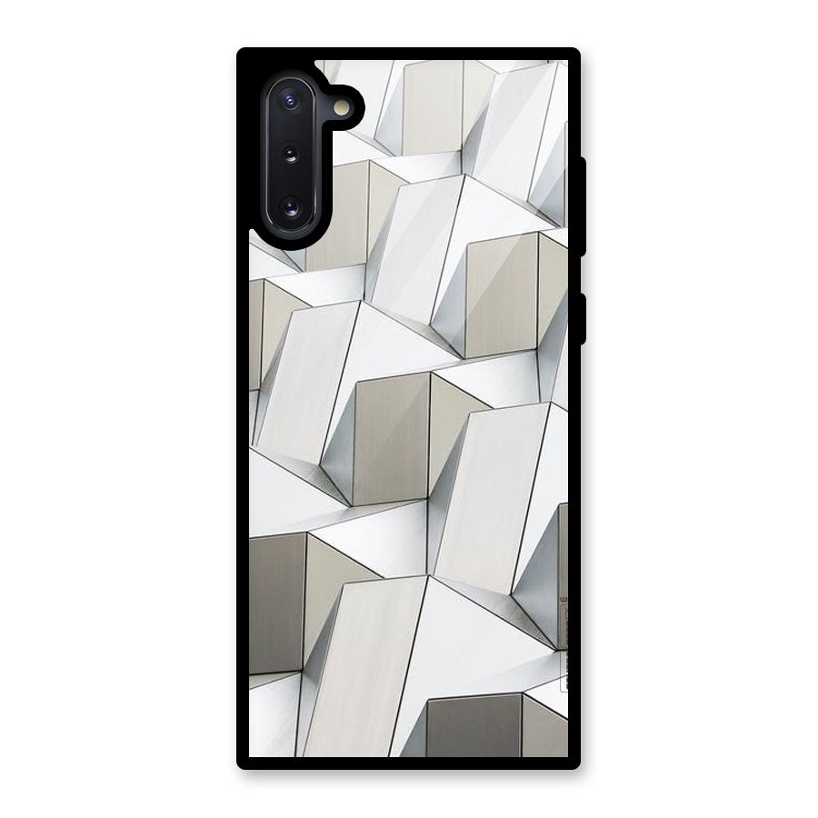 White Abstract Art Glass Back Case for Galaxy Note 10