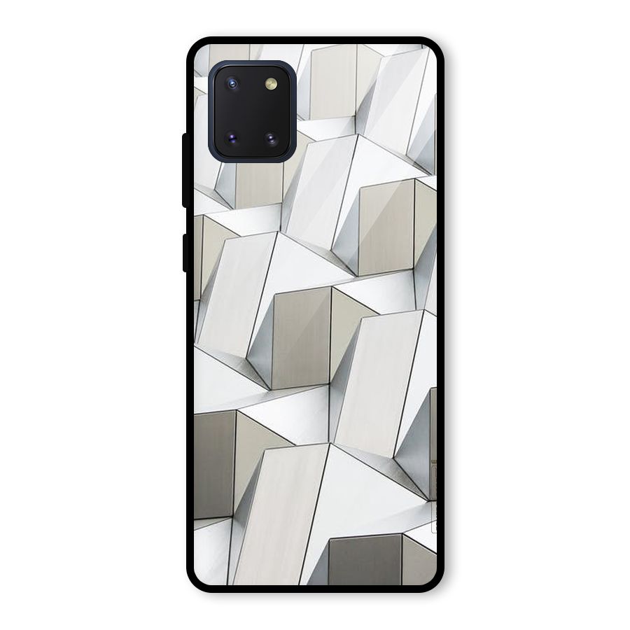 White Abstract Art Glass Back Case for Galaxy Note 10 Lite