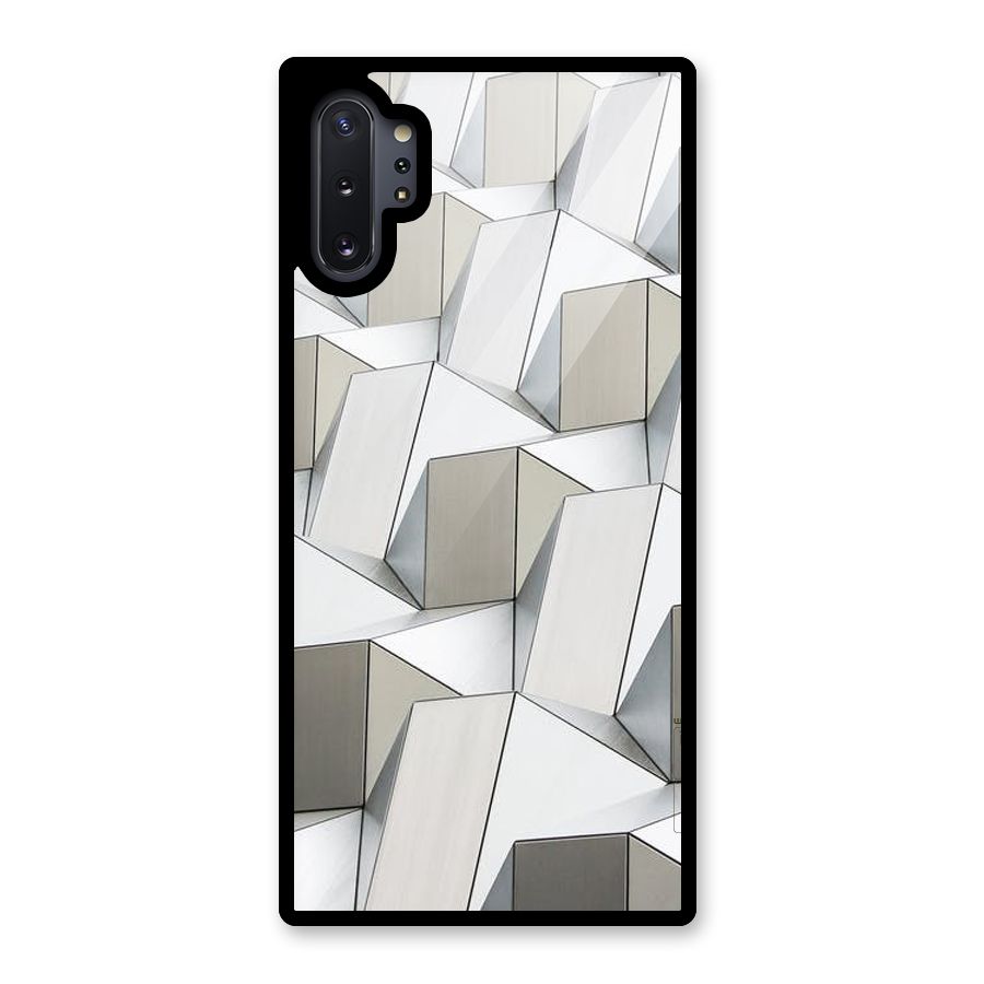 White Abstract Art Glass Back Case for Galaxy Note 10 Plus