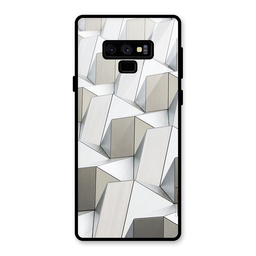 White Abstract Art Glass Back Case for Galaxy Note 9