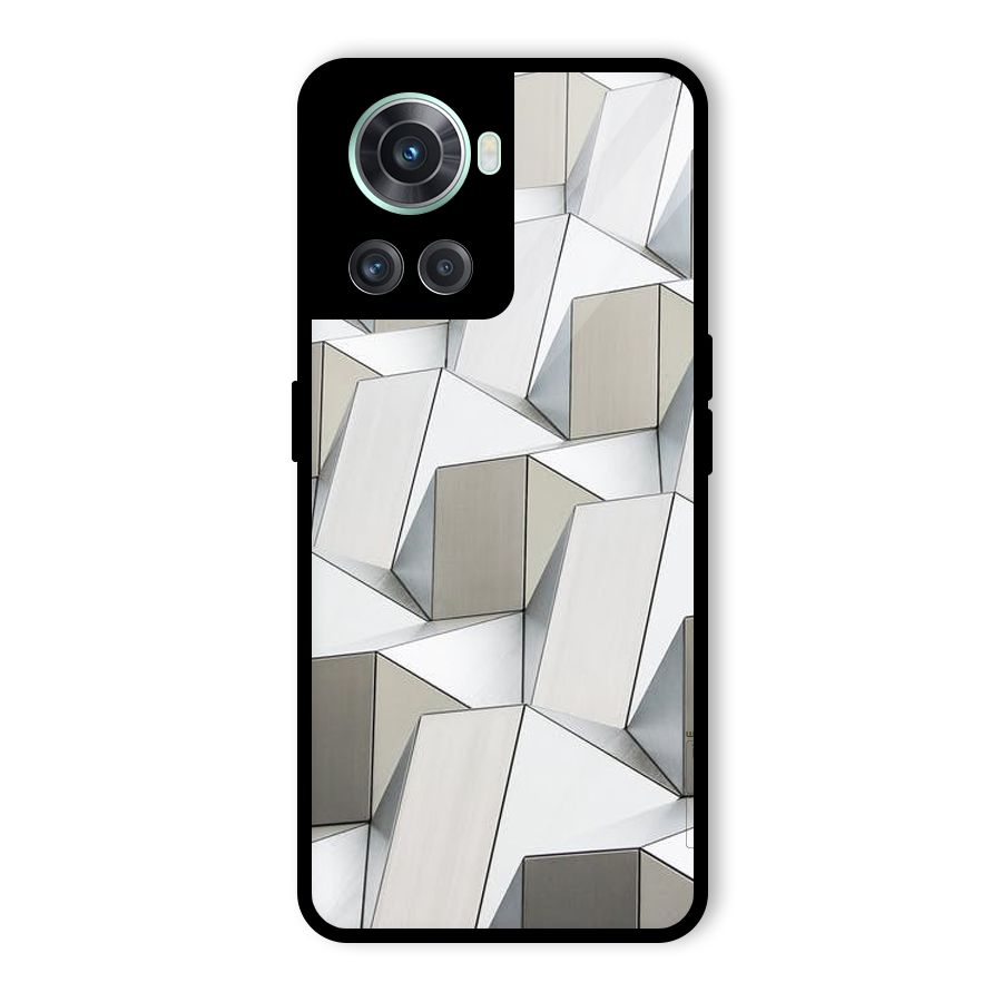 White Abstract Art Glass Back Case for OnePlus 10R