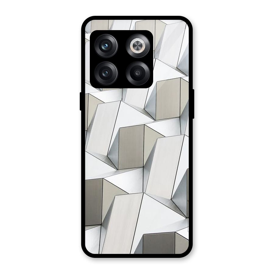White Abstract Art Glass Back Case for OnePlus 10T