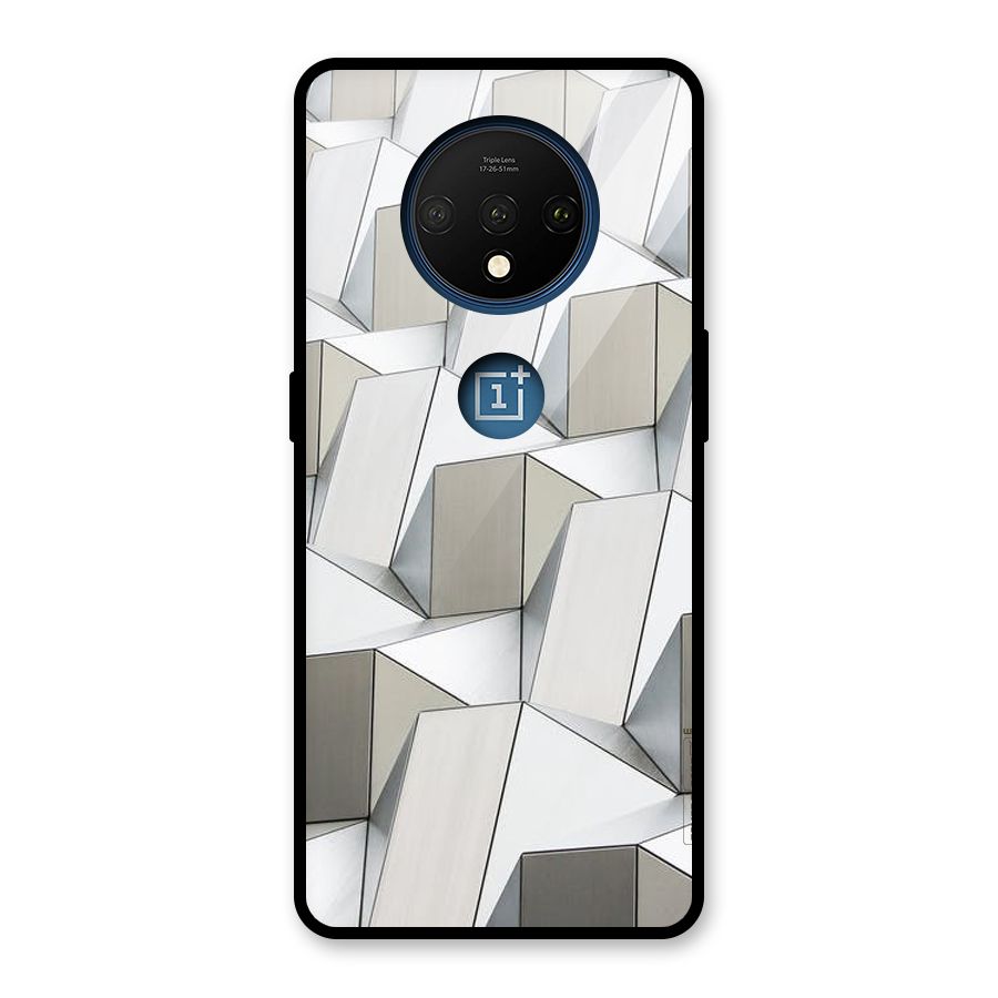 White Abstract Art Glass Back Case for OnePlus 7T