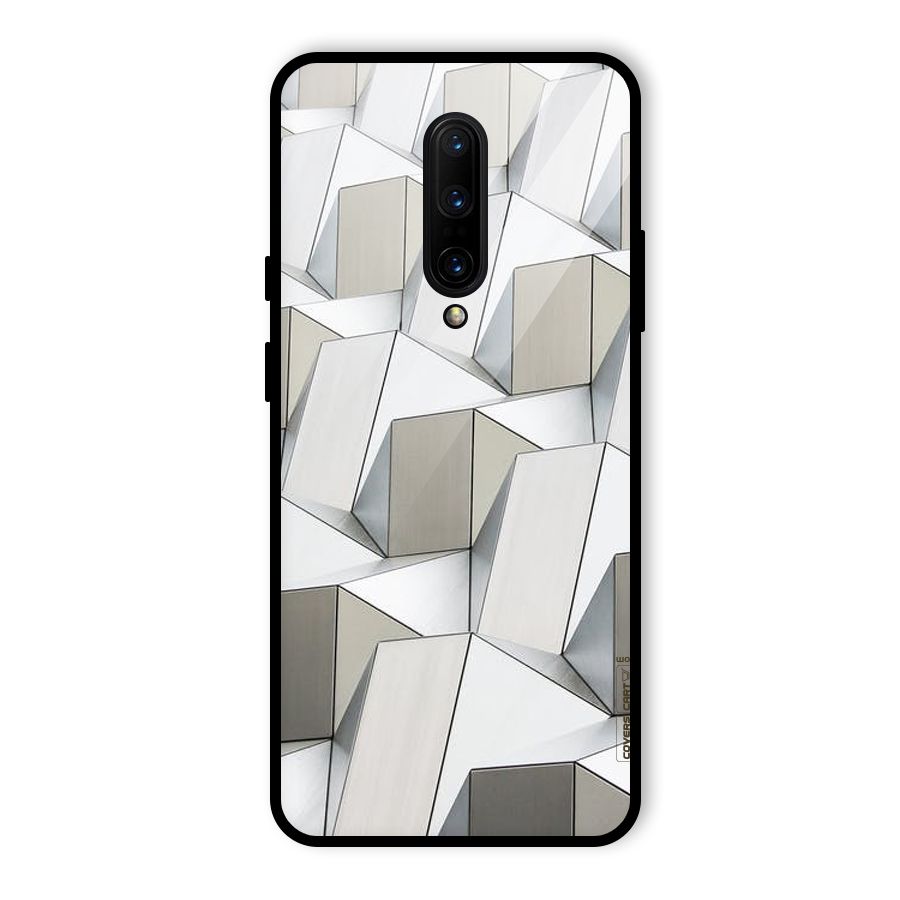 White Abstract Art Glass Back Case for OnePlus 7 Pro