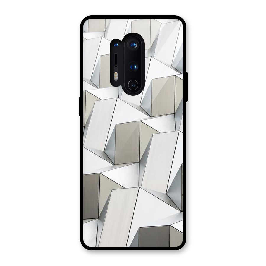 White Abstract Art Glass Back Case for OnePlus 8 Pro